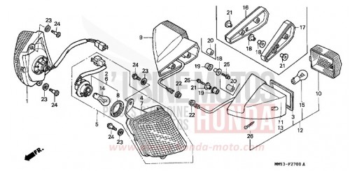 BLINKER (CBR1000FH/FJ/FM) CBR1000FH de 1987